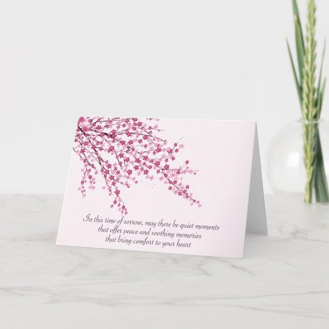 Carte de Sympathie de fleurs de cerisier (Devant)
