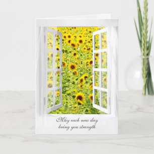 Carte de Sympathie de la fenêtre des tournesols ja