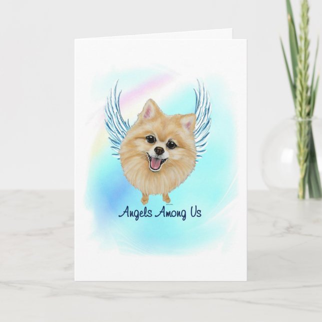 Carte de sympathie de l'animal de compagnie d'Ange (Devant)
