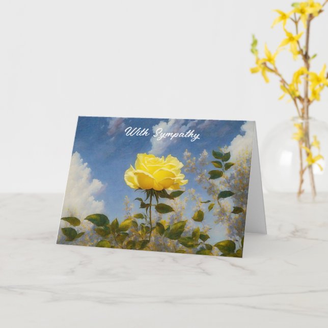 Carte de Sympathie de l'Art Floral Rose Jaune (Fleur jaune)