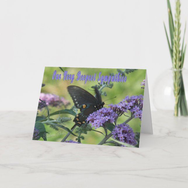 Carte de sympathie de papillon (Devant)