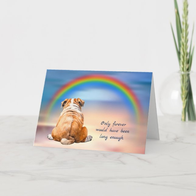Carte de sympathie de perte de chien de balle arc- (Devant)
