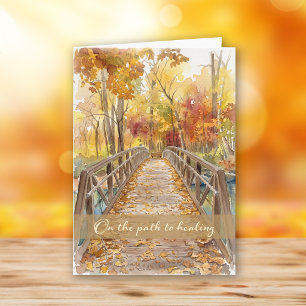 Carte de sympathie de pont d'automne