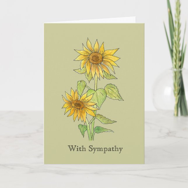 Carte de Sympathie de tournesol (Devant)