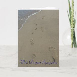Carte de sympathie d'empreintes de pattes