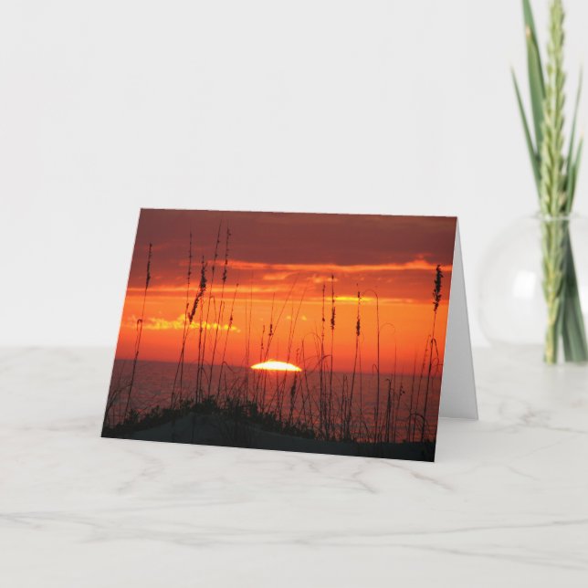Carte de Sympathie du coucher de soleil (Devant)
