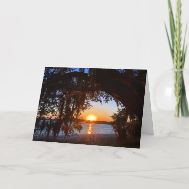 carte de sympathie du coucher du soleil (Devant)