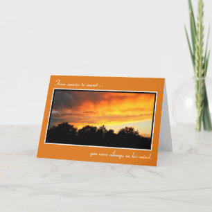 Carte de sympathie du lever du soleil au coucher d