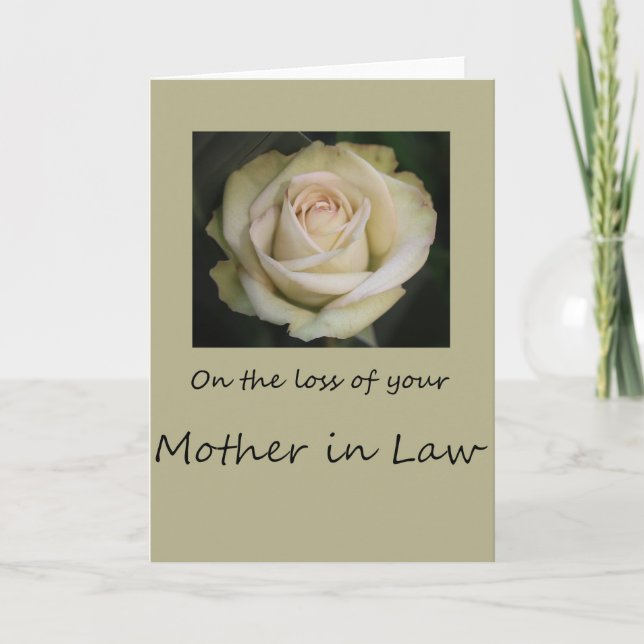Carte de sympathie du Rose de la perte de la mère  (Devant)