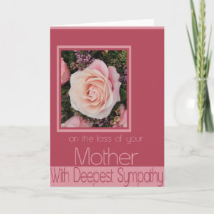 Carte de sympathie du Rose de la perte de mère