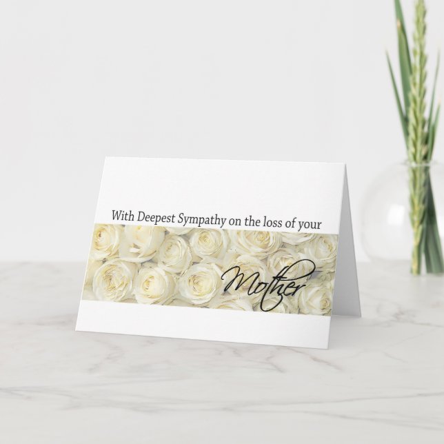 Carte de sympathie du Rose de la perte de mère (Devant)