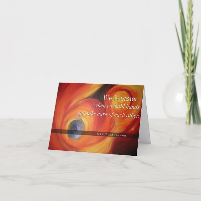 Carte de sympathie émouvante du coeur (Devant)