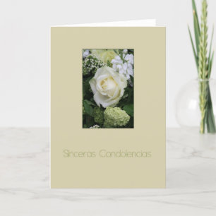 Carte de sympathie espagnole Sinceras Condolencias