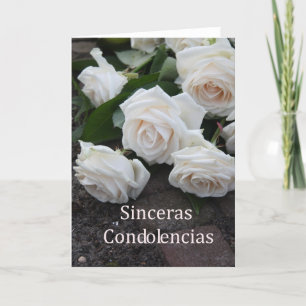 Carte de sympathie espagnole Sinceras Condolencias