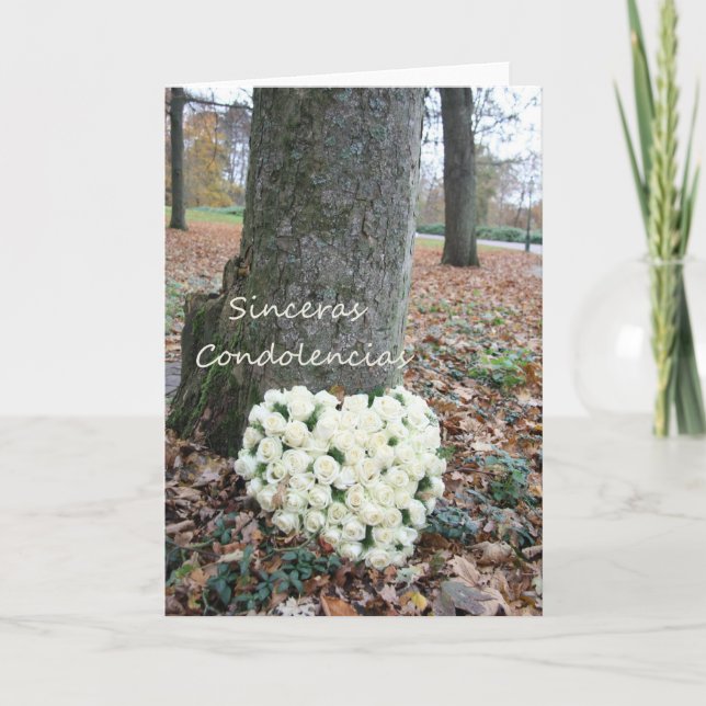 Carte de sympathie espagnole Sinceras Condolencias (Devant)