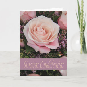 Carte de sympathie espagnole Sinceras Condolencias