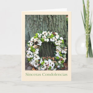 Carte de sympathie espagnole Sinceras Condolencias