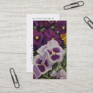 Carte de Sympathie Fleur Pansy En Mémoire Amoureus