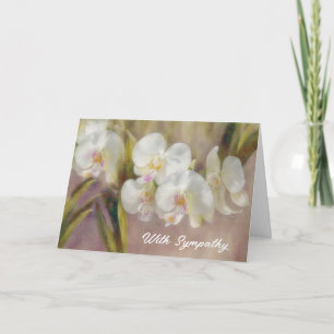 Carte de Sympathie Florale aux Orchidées Blanches