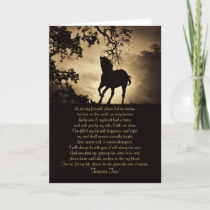Carte de sympathie Forever Free pour cheval