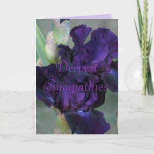 Carte de Sympathie Iris Violet foncé - personnalis