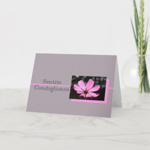 carte de sympathie italienne cosmos rose