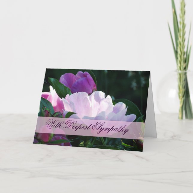 Carte de sympathie japonaise de pivoine (Devant)