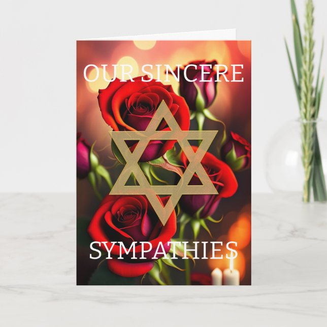 Carte de sympathie juive - Roses rouges (Devant)