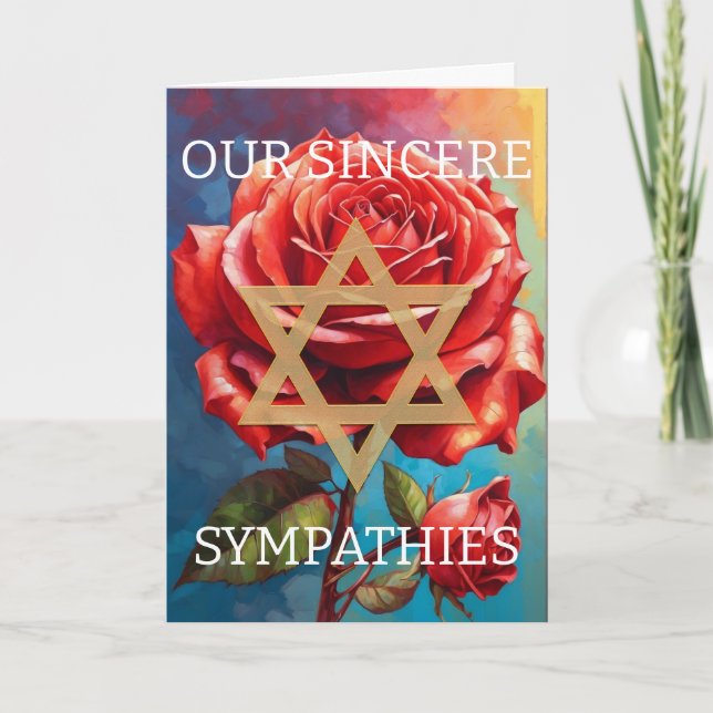 Carte de sympathie juive - Roses rouges (Devant)