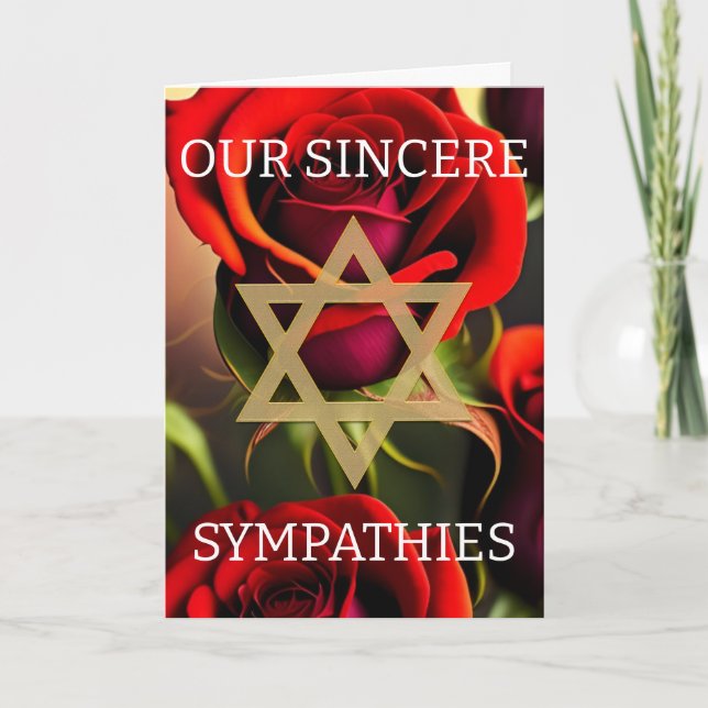 Carte de sympathie juive - Roses rouges (Devant)