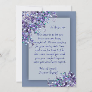 Carte de sympathie Lavender Lilacs
