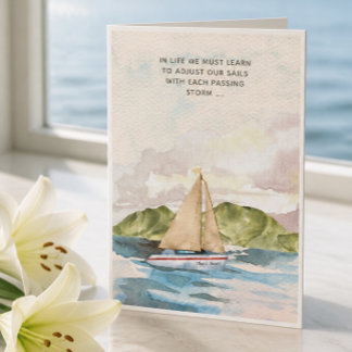 Carte de sympathie Life's Storms Sailboat