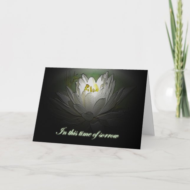 Carte de Sympathie Lily Eau Blanche (Devant)