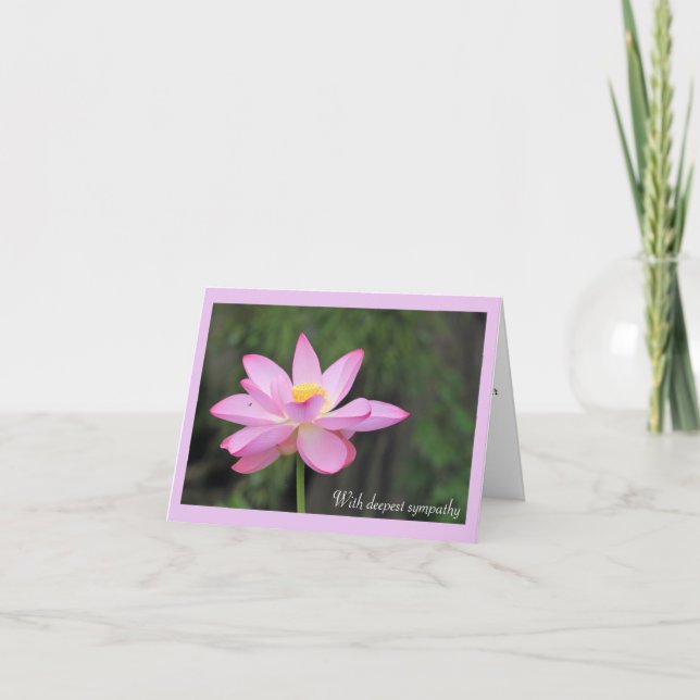 Carte de sympathie Lotus (Devant)