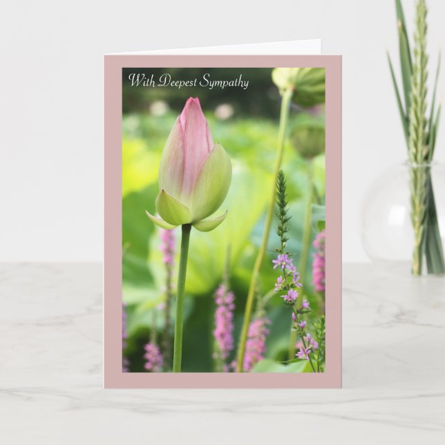 Carte de sympathie Lotus (Devant)