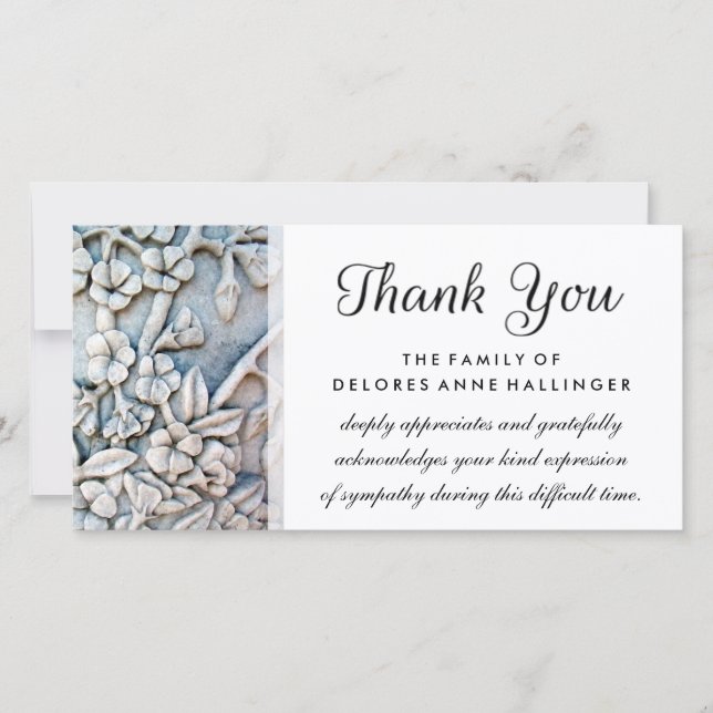 Carte de sympathie Merci florale de la simplicité (Devant)