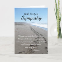 Carte de sympathie Ocean and Footprints