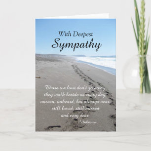 Carte de sympathie Ocean and Footprints
