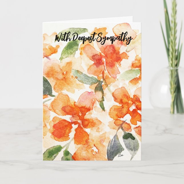 Carte de Sympathie Orange Blossom (Devant)