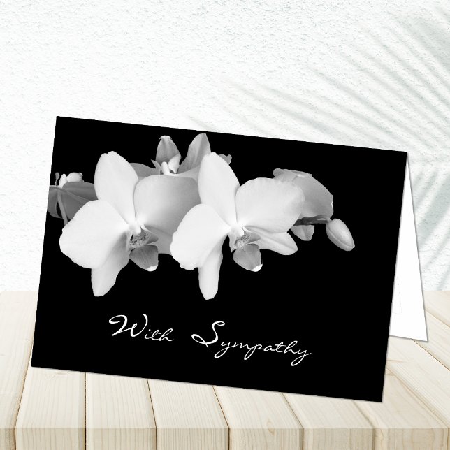 Carte de sympathie ou de condoléance -- Orchidées (Créateur téléchargé)