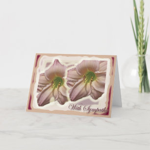 Carte de sympathie Peach Lillies