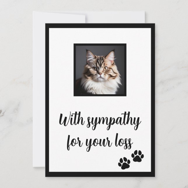 Carte de sympathie personnalisable Pet cat (Devant)