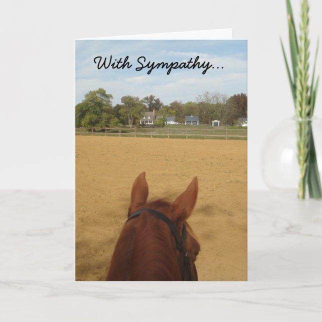 Carte de sympathie — Perte du cheval (Devant)