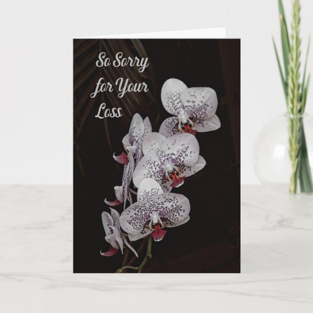 Carte de sympathie pour ami proche avec orchidées (Devant)