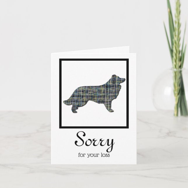 Carte de Sympathie pour animal de compagnie Collie (Devant)