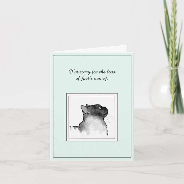 Carte de sympathie pour chat balinais (Devant)