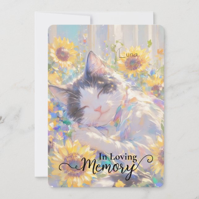 Carte de sympathie pour chat de vache (Devant)
