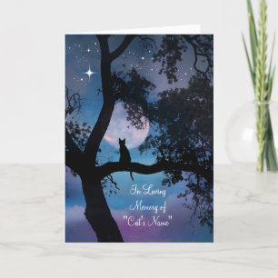 Carte de sympathie pour chat, nom personnalisé pou