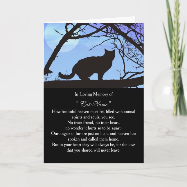 Carte de sympathie pour chat personnalisée avec ph (Devant)