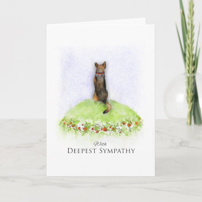 Carte de sympathie pour chien berger allemand (Devant)